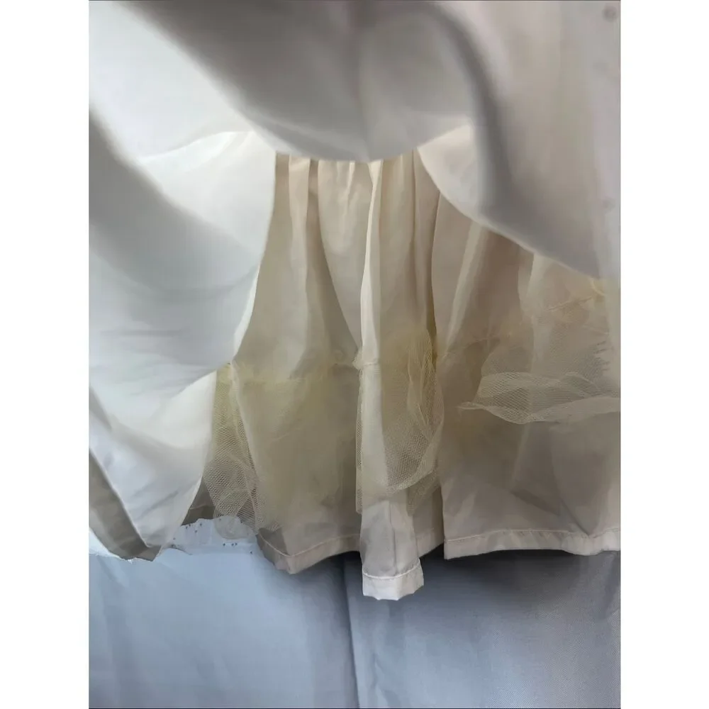 Carter’s ivory short sleeve tulle and glitter party dress 2 piece set NWT 9 mon